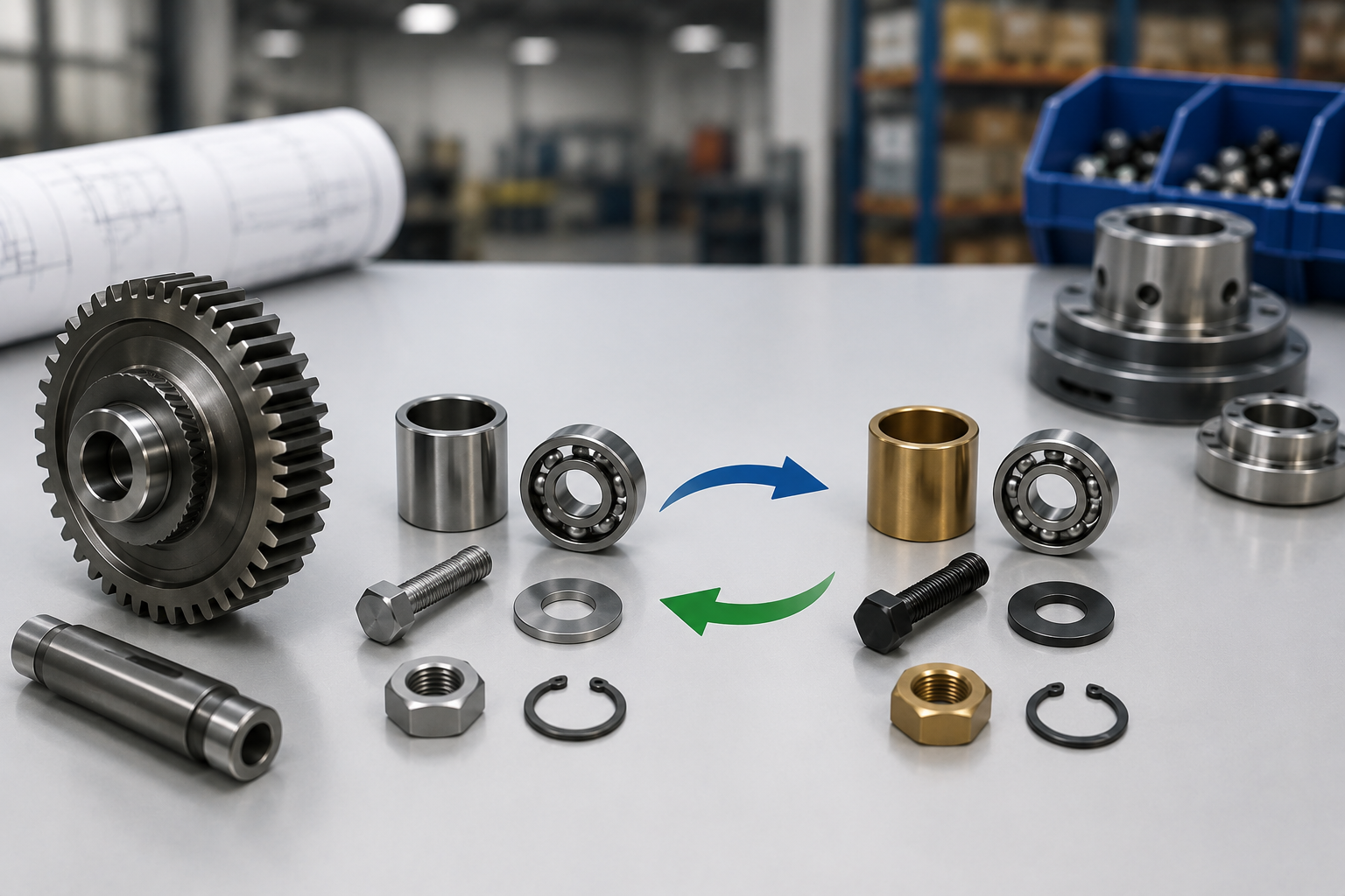 Primary and alternate BOM management for interchangeable manufacturing components
